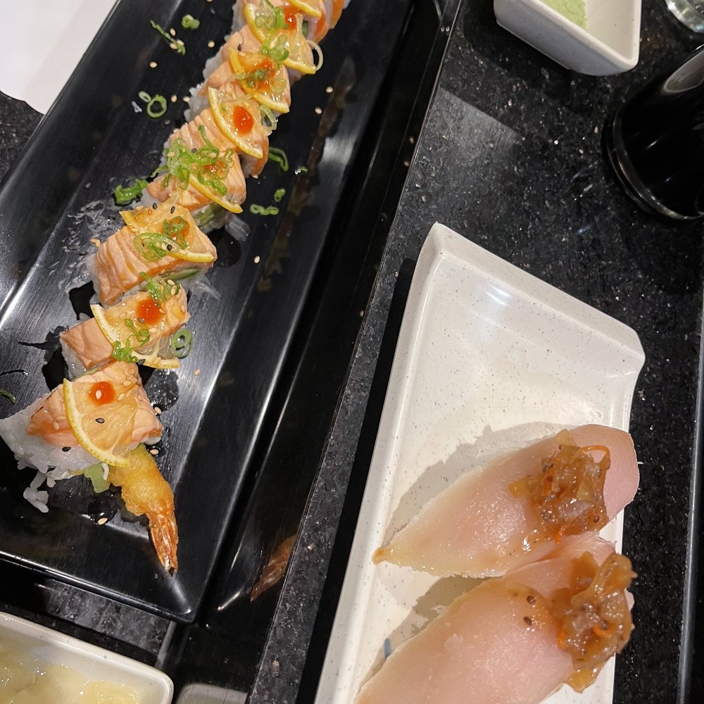 Edamami - Bailey (lemon roll) and albacore nigiri - Sushi Bars Near Me - San Diego, California