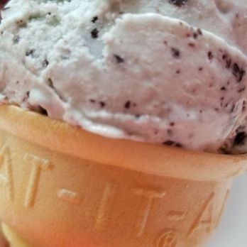 Baskin Robbins - Mint chocolate chip with a preliminary bite! - Ice Cream & Frozen Yogurt Near Me - Santa Barbara, California