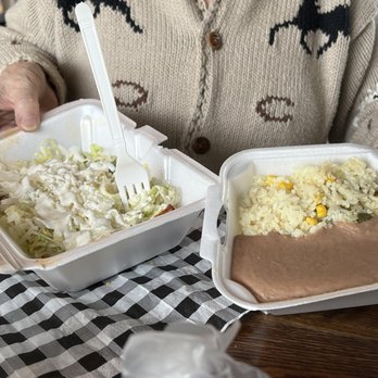Atwater Street Tacos - Two cheese Enchiladas and rice and beans - Mexican Near Me - Flat Rock, Michigan