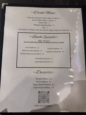 Menu photo 1 Zayna Mediterranean Tucson, AZ Menu photo 1 Zayna Mediterranean Tucson, AZ