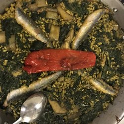 Restaurante San Miguel - Paella mit Spinat und Boquerones
