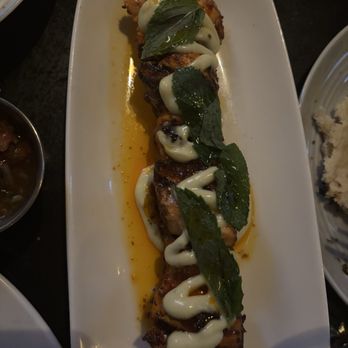 Checker Hall - Salmon skewer - Mediterranean Near Me - Los Angeles, California
