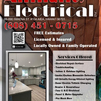 Almighty Electrical - Contact us today for a Free Estimate! (808) 451-0715 or info@almightyelectricalhi.com - Electricians Near Me - Aiea, Hawaii Almighty Electrical - Contact us today for a Free Estimate! (808) 451-0715 or info@almightyelectricalhi.com - Electricians Near Me - Aiea, Hawaii