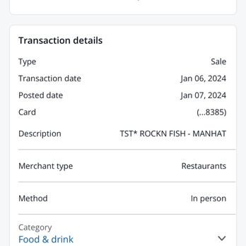 Rock'N Fish - Our receipt - Seafood Near Me - Manhattan Beach, California