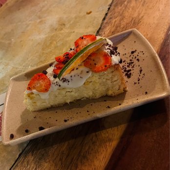 Cassa Ceviche - Corn cake dessert - Peruvian Near Me - Playa del Carmen, ROO Cassa Ceviche - Corn cake dessert - Peruvian Near Me - Playa del Carmen, ROO