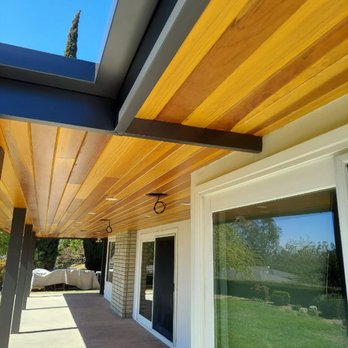 A Plus Gutter Systems - Box Gutter on New Fascia Cladding.   Coming Soon! - Wood Grained Metal, many different Colors - Gutter Services Near Me - Commerce, California