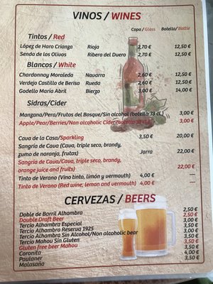 Menu photo 6 Café de la Luz Madrid, M