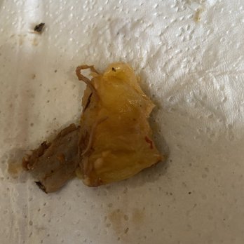 Que Onda Tacobar - Unwanted Pineapple chunk in Burrito - Tacos Near Me - Pinole, California Que Onda Tacobar - Unwanted Pineapple chunk in Burrito - Tacos Near Me - Pinole, California