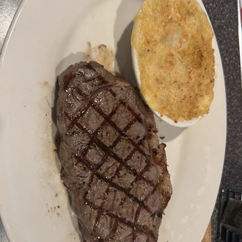 Black Angus Steakhouse - New your strip and au gratin potatoes - Steakhouses Near Me - Temecula, California