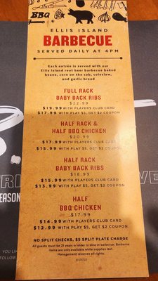 Menu photo 3 Ellis Island BBQ Las Vegas, NV