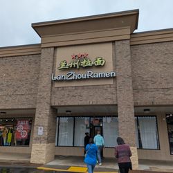 LanZhou Ramen - Outside. Storefront on Saturday, May 10, 2025. Located in Pinetree Plaza.