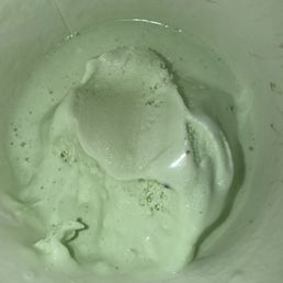 Mint chip Ice Cream with very few chips!