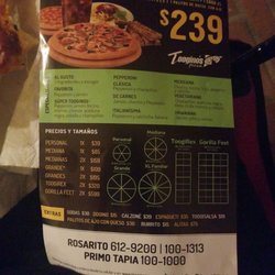 Toogino's - Specials menu