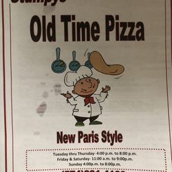 Old Time Pizza - Menu