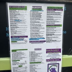 Boom Ba Laddy's - Menu!