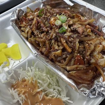 KPop Sushi - Spicy Squid Stir Fried Udon Noodle - Korean Near Me - Irvine, California KPop Sushi - Spicy Squid Stir Fried Udon Noodle - Korean Near Me - Irvine, California