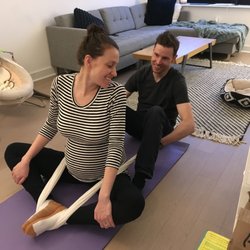 The rebozo not only helps the client be more comfortable in pregnancy, and labor, it connects the birthing person with their partner.