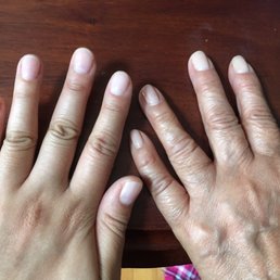 OPI's gel color, "Love is in the bare." Perfect! My mother and I love it