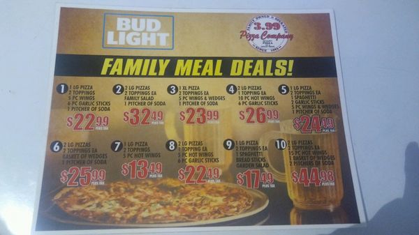 Menu photo 2 3.99 Pizza Montclair, CA Menu photo 2 3.99 Pizza Montclair, CA