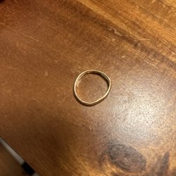 Fuenfer Jewelers - This was my ring before I brought it in. It was scuffed and bent out of shape.