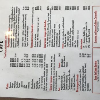 Café l'Étincelle - the menu - Coffee & Tea Near Me - Montreal, Quebec