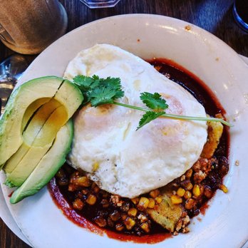 Cafe Pasqual's - Breakfast polenta + avocado. Yum! - Vegetarian Near Me - Santa Fe, New Mexico