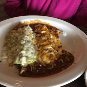 Uncle Julio's - Chicken enchilada with chili, chicken enchiladas with chili Verde. - Tex-Mex Near Me - Oklahoma City, Oklahoma
