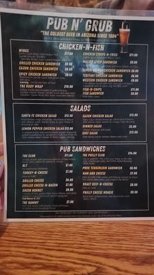 Menu photo 6 Pub'n Grub Mesa, AZ