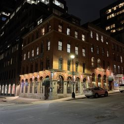 The Old Triangle Irish Alehouse - Outside of pub at night in historic downtown section of Halifax