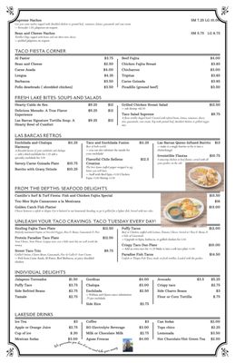 Menu photo 5 Las Barcas Canyon Lake, TX