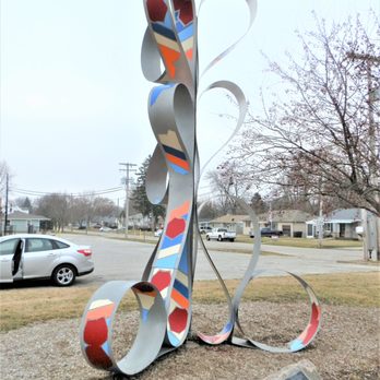 Launched Ribbon - Launched Ribbon by Dorothy Gillespie (1984) - Public Art Near Me - Lafayette, Indiana Launched Ribbon - Launched Ribbon by Dorothy Gillespie (1984) - Public Art Near Me - Lafayette, Indiana