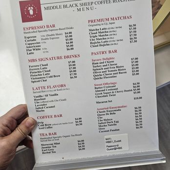 Middle Black Sheep - Menu - Coffee Roasteries Near Me - Henderson, Nevada