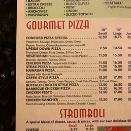 First item under the gourmet pizza section