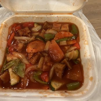 Thai Archer - Sweet and Sour with tofu! Best ever!!! Photo doesn't do it justice. - Thai Near Me - Salt Lake City, Utah Thai Archer - Sweet and Sour with tofu! Best ever!!! Photo doesn't do it justice. - Thai Near Me - Salt Lake City, Utah
