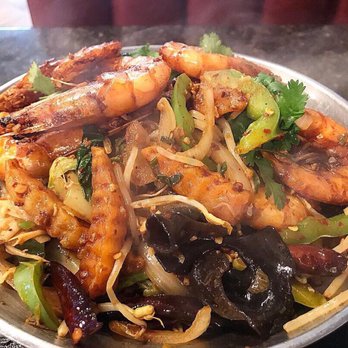 Basil Thai - Dry shrimp hot pot. No skimming on shrimp here. - Thai Near Me - Austin, Texas Basil Thai - Dry shrimp hot pot. No skimming on shrimp here. - Thai Near Me - Austin, Texas