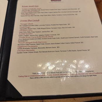 Square Root - Part of their dinner menu - American Near Me - Brevard, North Carolina