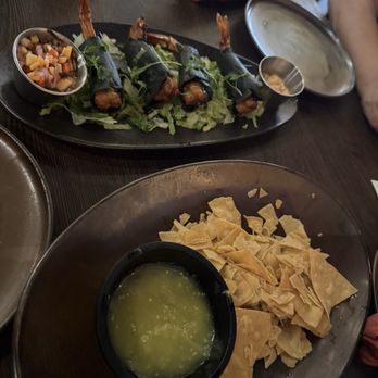 Descanso Restaurant - Shrimp taquitos and chips (almost gone) - Mexican Near Me - Los Angeles, California Descanso Restaurant - Shrimp taquitos and chips (almost gone) - Mexican Near Me - Los Angeles, California