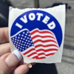 Effort United Methodist Church - My sticker for voting today. Wearing it proudly.