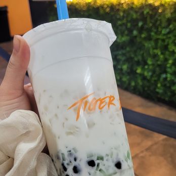Tiger Boba - Coconut Milk + Boba + Green Tea Jelly - Bubble Tea Near Me - Fresno, California
