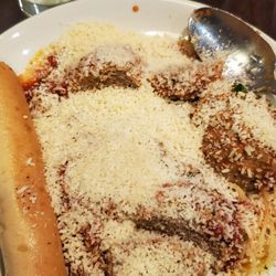 Oliveto Italian Bistro - The spaghetti and meatballs with parmesan