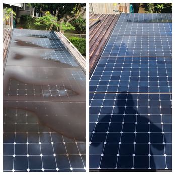 Clean Solar Panels Hawaii - Before and after - Solar Panel Cleaning Near Me Clean Solar Panels Hawaii - Before and after - Solar Panel Cleaning Near Me
