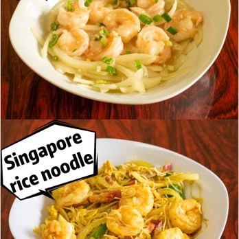Wok To Go - shrimp with garlic onion and singapore rice noodles - Chinese Near Me - Weston, Florida Wok To Go - shrimp with garlic onion and singapore rice noodles - Chinese Near Me - Weston, Florida