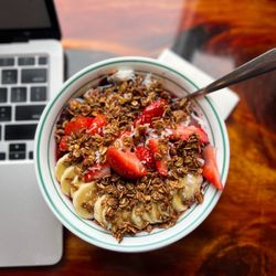 Sippers Coffeehouse - Açaí bowl (no blueberries on top, Sub extra strawberries)