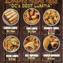 Food Booth Menu