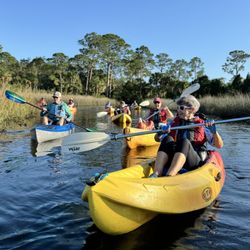 Paddling from Cauldron Spring inside Werner-Boyce Salt Springs State Park.
