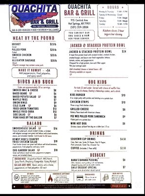 Menu photo 1 Ouachita Bar & Grill Hot Springs, AR