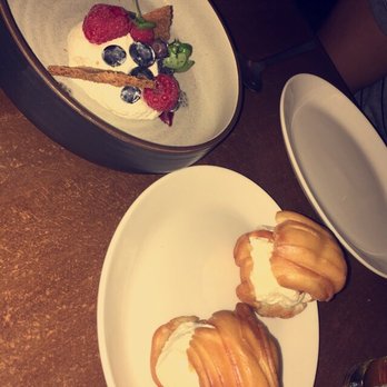 Tuome - NYC Restaurant week eats: berry's with cream and profiteroles stuffed with ice cream - New American Near Me - New York, New York Tuome - NYC Restaurant week eats: berry's with cream and profiteroles stuffed with ice cream - New American Near Me - New York, New York