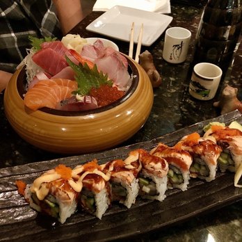 Fuji Sushi - Chirashi and DX Happy Roll - Sushi Bars Near Me - Seattle, Washington Fuji Sushi - Chirashi and DX Happy Roll - Sushi Bars Near Me - Seattle, Washington