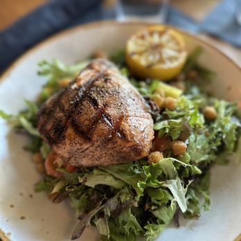 Crave Kitchen & Bar - Salmon Crispy Chickpea Salad - Bars Near Me - Eagle, Idaho Crave Kitchen & Bar - Salmon Crispy Chickpea Salad - Bars Near Me - Eagle, Idaho