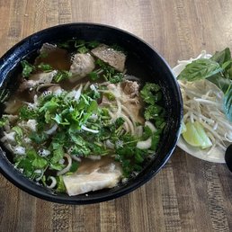 Pho combo with lots of meat varieties.